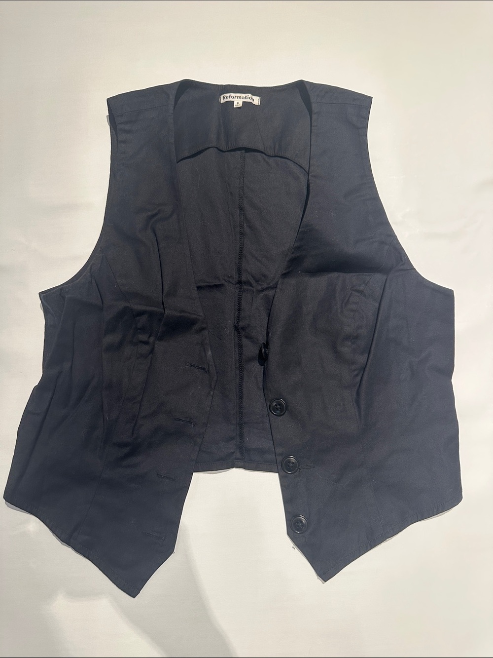 Reformation Women's Black Tailored Vest